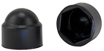 50 Abdeckkappen für Sechskantschrauben und Muttern M8 WURTH 059008 Schwarz RAL 9005 Höhe 15,1 mm Außendurchmesser 16,5 mm Abdeckkappe Radmutterkappen