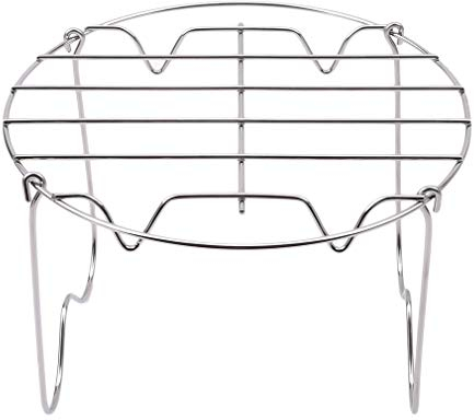 1 PC Stainless Steel Steamer Rack Trivet with Handles for Instant Pot, Used in The Oven, Cooking, or Microwave Oven, Diameter 20cm