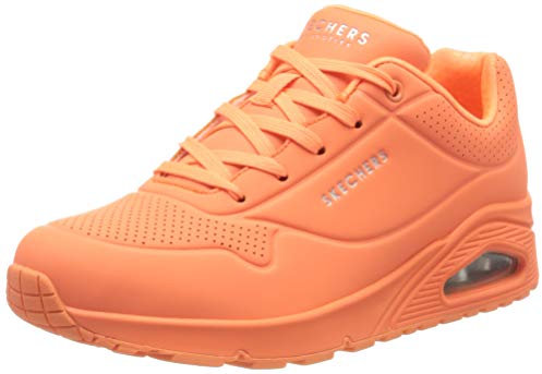 Skechers Damen Uno Night Shades Sneaker, Orange Durabuck, 39 EU