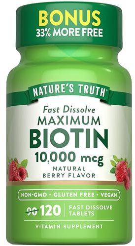 Nature's Truth Biotin 10000mcg | 120 Fast Dissolve Tablets