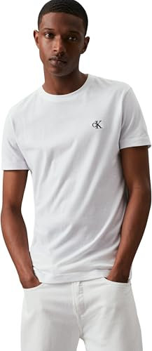 Calvin Klein Jeans Men's Ck Essential Slim Tee T-Shirt, Bright White, XS