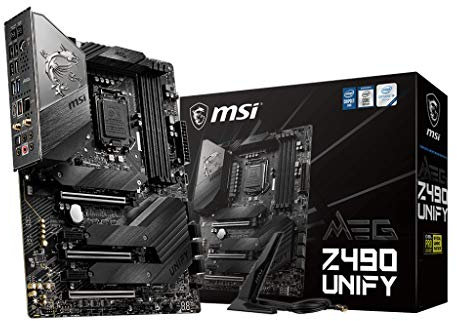 MSI MEG Z490 UNIFY Scheda Madre Gaming (ATX, 10 Gen Intel Core, LGA 1200 Socket, DDR4, SLI/CF, Triple M.2 Slots, USB 3.2 Gen 2, Wi-Fi 6)