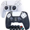 YoRHa Points Housse Coques Autocollants en Silicone Skin Cover pour PS5 Dualsense Manette (Noir + Blanc) x 2 avec Prises de Pouce x 10