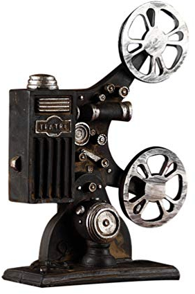 CLISPEED Modello di Proiettore Vintage, Proiettore Cinematografico Modello, Proiettore per Film in Resina Stile Vintage Modello, Stile Vintage Desktop Artigianato Decorazione Domestica