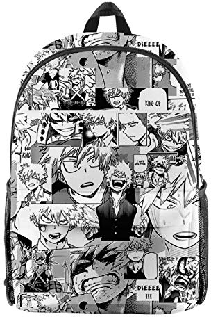 My Hero Academia Rucksack 3D Bakugou Katsuki Cosplay Rucksack Midoriya Izuku Schultaschen Studenten Computertasche Casual Daypacks für Outdoor Reisen Büro, Typ 14