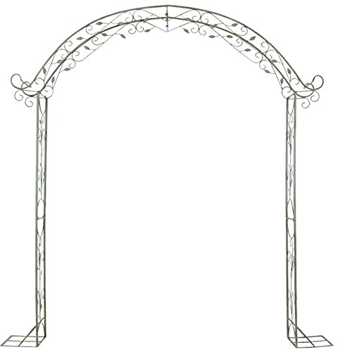 LJHSS Gothic Steel Garden Arch,garden arch for climbing plants,for Outdoor Floral DecorOutdoor Garden Lawn Backyard,W180xH240cm