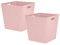 #11 2 x Ordnungsbox - 30 cm hoch - pink - 30 x 30 cm - Ordnungskorb - Regalorganizer Wandregal