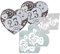 DIMAV Coordinato n.29 tavola Nozze d'Argento 25 Anni Matrimonio Set Silver con Piatti e tovaglioli a Forma di Cuore in Carta