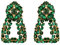 EVER FAITH Geometrische Statement-Ohrringe, große quadratische Dreieck-Baumel-Kristall-Tropfen böhmischen erhöhtes Design Ohrringe Grün