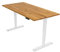Ergotopia Desktopia Pro X Elektrisch höhenverstellbarer Schreibtisch, Ergonomischer Stehtisch für Büro oder Home Office (Eiche Echtholz, Gestell Weiß, 160 x 80 cm)