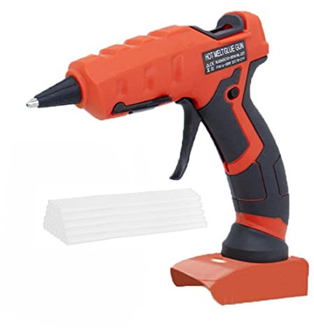 Duendhd Colle chaude 40 W pour batterie Milwauke 18 V sans fil - pour outil de réparation de chaleur électrique à faire soi-même, avec 30 bâtons de colle