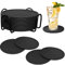 DAWRIS 12Er Set Untersetzer Gläser Silikon, Glasuntersetzer in Dunkelgrau Getränke Tassen untersetzer Set Dunkelgrau Bierdeckel mit Halter für Getränke, Bar, Tassen, Glas
