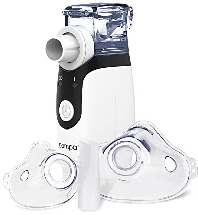 PEMPA Tragbarer Inhaliergerät für Erwachsene und Kinder zur Behandlung von Atemwegserkrankungen Erkältungen und Asthma - Leise Tragbarer Inhalator Vernebler