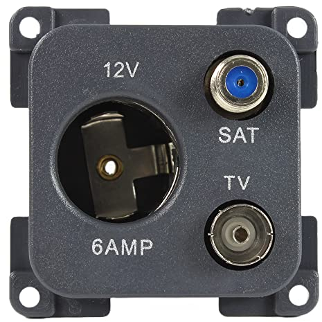 C-Line Presto Inprojal CBE - Enchufe de 12 V para satélite de TV, caravana, caravana, caravana, color antracita