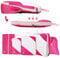 AiQInu Rangement Valise Lot de 5,Packing Cubes Compression Organisateur de Voyage Ultraléger, Extensible, Sac Compression à Chaussures, Bagage (Rose)