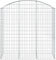Tidyard Panier de Gabions Arqué Cage à Gabion Cage en Pierre Barrière de Jardin Décorative pour Patio Terrasse Extérieur 150x50x140/160 cm Fer galvanisé