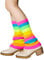 Panfurco Neon Striped Leg Warmers for Women 80s, Kids Ladies Fancy Stylish Legwamers(Rainbow Color)