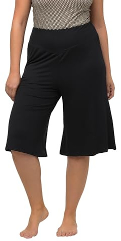 Ulla Popken Damen-Bermuda-Shorts, Übergröße, kurvig, weites Bein, ausgestellt, 818539