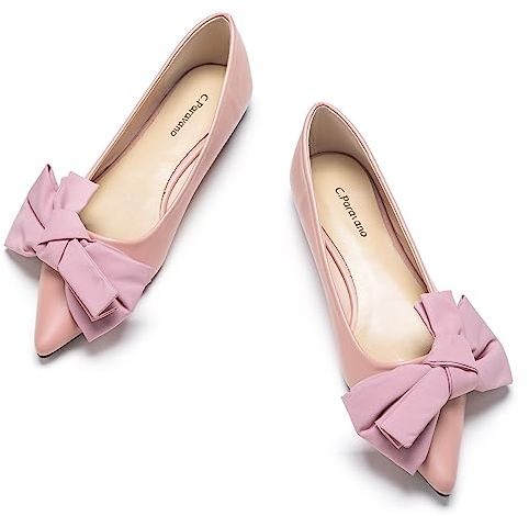C.Paravano Damen Ballerinas | Bequeme Business-Schuhe für Damen (37, Rosa)