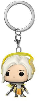 Funko POP! Keychain: Overwatch 2 - Mercy - Neuartiger Schlüsselanhänger - Vinyl-Minifigur Zum Sammeln - Strumpffüller - Geschenkidee - Offizielle Handelswaren - Video Games Fans - Minifigur
