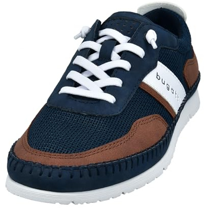 bugatti 331-AKB03 Herren Schnürer, Dark Blue/Cognac, 46 EU