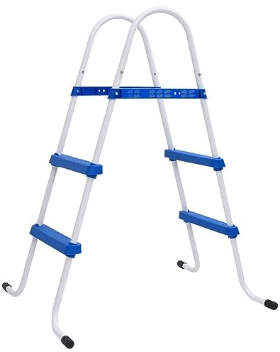 Homgoday Pool Ladder Blue and White 84 cm Steel