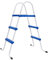 Homgoday Poolleiter blau und weiß 84 cm Stahl