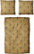 Traumschloss Classic Microfaser Flanell Bettwäsche, Hirsch, Muster, Gold, 135x200 & 80x80, 100% Polyester, wärmend & kuschelig, mit Reißverschluss bestehend aus Kissen und Bettbezug