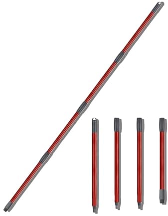 CRTHL Manico di ricambio per mocio rotante a 4 sezioni da 15 a 57 piedi, compatibile con Triangle Vileda Spin Mop Base EasyWring Ricariche per la pulizia dei pavimenti