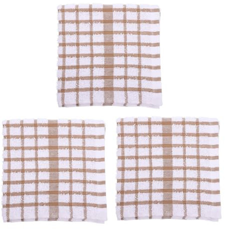 Alipis 3stücke Reine Baumwoll-küchentücher Saugfähige Langlebige Geschirrtücher Mit Feiner Verarbeitung Leicht Platzsparend Effektive Reinigung Von Kochgeschirr Und Haushaltsutensilien Fe