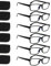 ZOECENT 6 Pack Lesebrille Herren Damen Blaulichtfilter Brille Federscharnier Computer Brillen Schwarz Lesebrillen (6 Schwarz, 0.75, x)