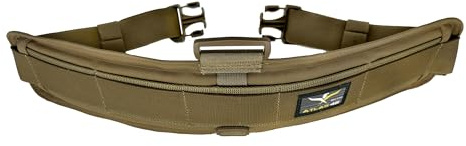 Atlas 46 Harvey Padded Tool Belt AIMS Back Strap for Journeyman V1 Chest Rigs or Aprons, 1.5 inch Webbing - Made in the USA, Coyote, Large - 5 AIMS - 40-56 Waist