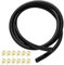 Gentpovth Tuyau D'essence Kit, 2 Mètre Ø 8mm Conduite de Carburant Durite Essenceavec 12 Pièces Colliers de Serrage, NBR Tuyaux d'essence en Caoutchouc pour Moto Tondeuse Camion Voiture