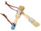 STOBOK Ergonomic Handle Painting Brushes 2pcs Acrylic Paint Brush Blue Sturdy Wax Paint Brush for Stencil Daily Use
