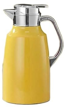 Hot Water Jug, Vacuum Double Layer, 304 Stainless Steel, Coffee Insulation Pot, Home Thermoses Big Capacity Thermal(1.5L,Yellow)
