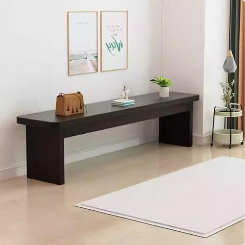 Farmhouse schwarze Holzbank für Eingangsbereich, 180 cm, schmale Küchenbank für Esszimmer, Flur, Schlafzimmer, Wohnzimmer – Bettbank