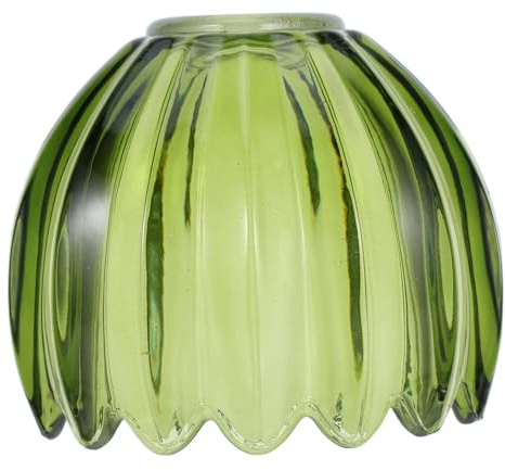 ANDRESLAD Kleiner Grüner Kürbis Glas Lampenschirm Handgefertigt Künstlerischer Glasschirm Vielseitig Einsetzbar für Schlafzimmer Wohnzimmer Leselampe Dekoratives Pendelleuchte Zubehör