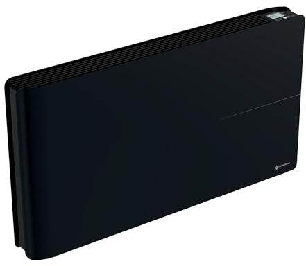 Radiateur électrique connecté 2000W double système de chauffe horizontal Noir Molia