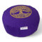 maylow - Yoga mit Herz ® Yogakissen Meditationskissen mit Stickerei  Baum des Lebens  Bezug und Inlett 100% Baumwolle mit Dinkelspelz gefüllt (violett, 15)