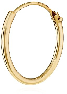 NKlaus einzelne gestempelte Creole, 750 Gelbgold, 15mm