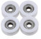 BQLZR 6 x 24 x 9 mm blanco U forma Groove guía polea rodamiento de bolas rodamientos de bolas para muebles, paquete de 4