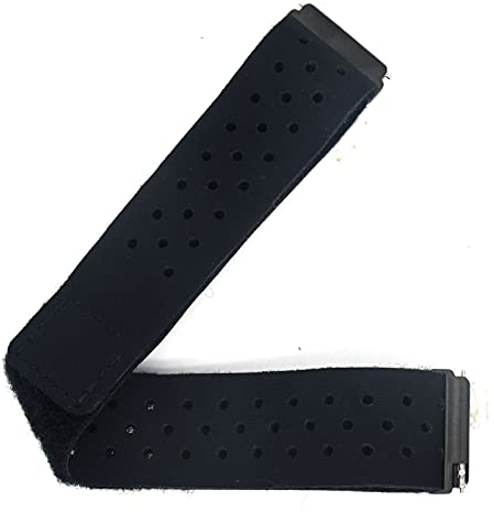 Atmungsaktives Klett-Fußkettchen für Fitbit Versa 2/1/Lite oder Blaze Watch, Sport-Knöchelband für Damen und Herren (Schwarz, Medium)