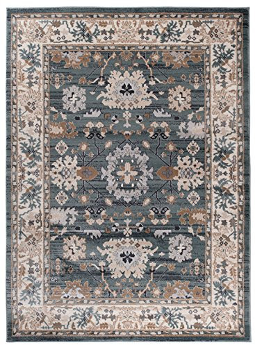 Carpeto Orientteppich Teppich Türkis 140 x 200 cm Ornamente Klassisch Muster - Wohnzimmer Schlafzimmer Esszimmer