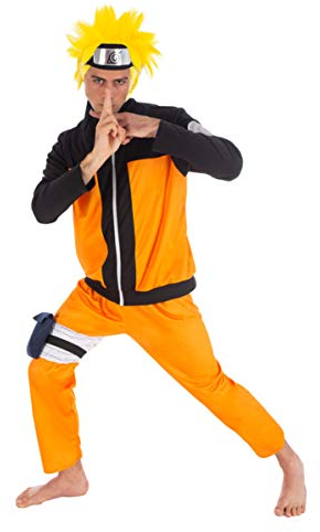 Chaks Naruto-Kinderkostüm Faschingskostüm orange-schwarz 116 (5-6 Jahre)