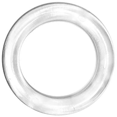 25 Gardinenringe, Kunststoffringe, Plastikringe Diverse Farben und Größen (8 x 13 mm, transparent)