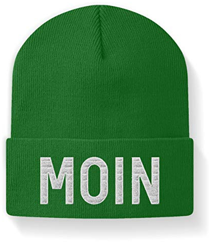 Moin Lustige Mütze für Norddeutsche - Beanie -M-Kelly Green