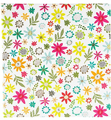 goldbuch Fotoalbum Blooming Tales im Turnowsky Design, Kunstdruck Fotobuch mit 60 weiße Seiten, Pergamin und Goldprägung, Foto Album zum Einkleben, Erinnerungsalbum, Papier, ca. 30 x 31 x 4 cm