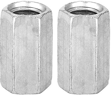 Fafeicy 10pcs M8 Dado esagonale lungo dado esagonale Dado a manicotto Acciaio al carbonio zincato Distanziali filettati di fissaggio(M8*20)