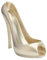High Heel Wine Bottle Holder, Funny table top shoe wine holder stand for Home Decoration Ornaments Crafts - gold/white/pink (gold)
