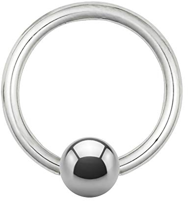 Treuheld Piercing Klemmring - Titan - Silber - 1.6mm [05.] - 1.6 x 14 mm (Kugel: 4mm)
